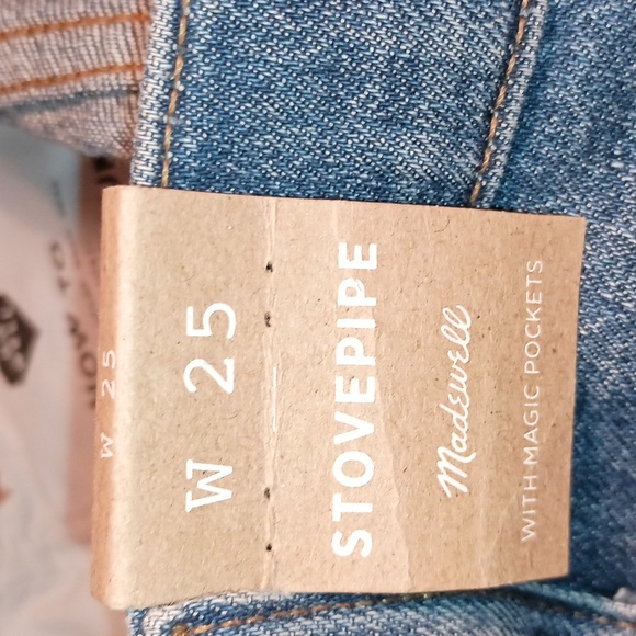 Madewell Stovepipe Jean Size 25 with magic pockets. Blue Denim - Picture 4 of 12